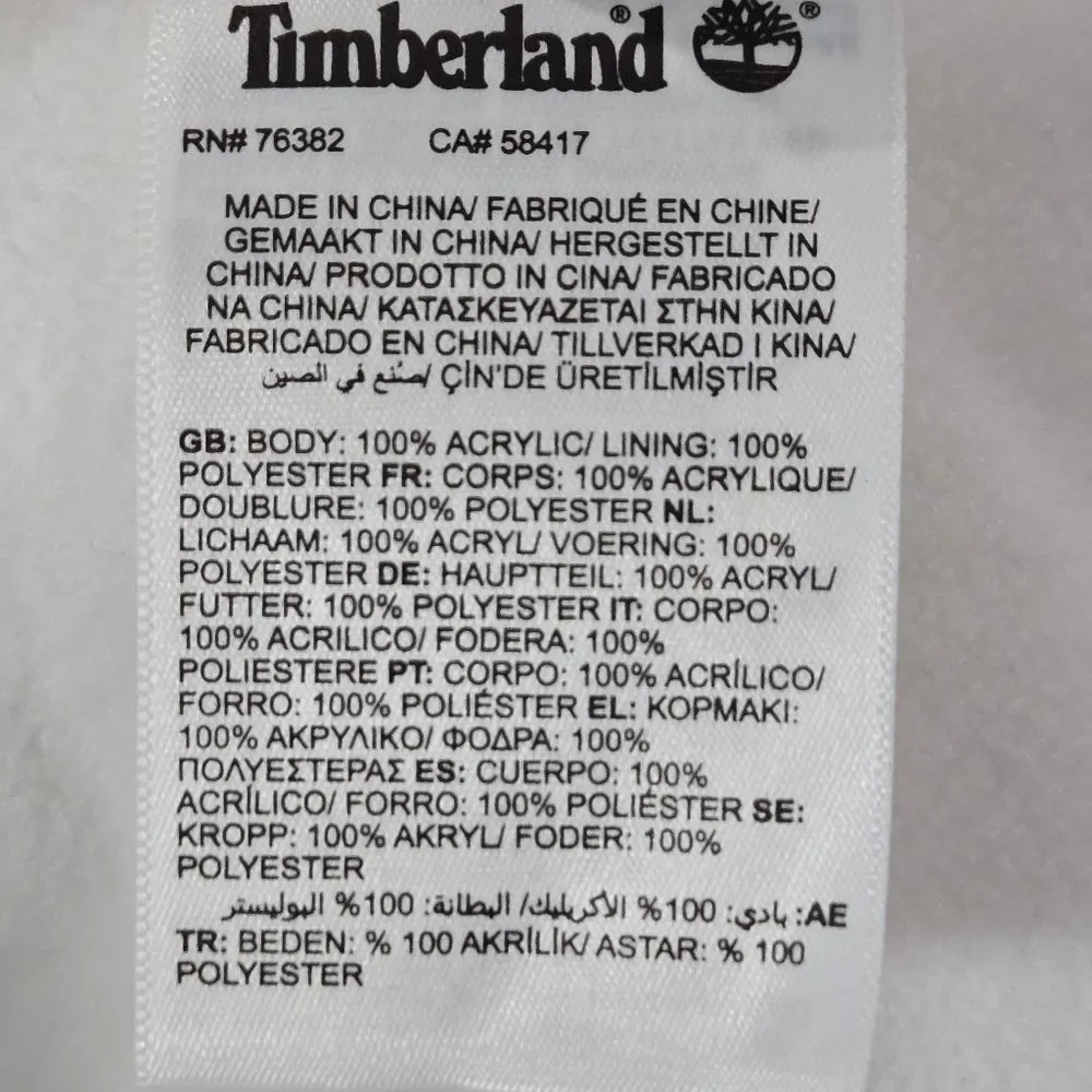Timberland Knit Scarf with Logo Patch NWOT